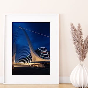 Samuel Beckett Bridge | Ireland Print, Irish Wall Art, Bridge Wall Art, Ireland Gifts, Dublin Poster, Living Room Decor, Office Wall Art