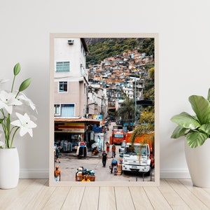 Busy Street In Rocinha | Rio de Janeiro Poster, Favela Art, Brazil Print, Brazilian Photography, Travel Poster, Wall Art For Living Room