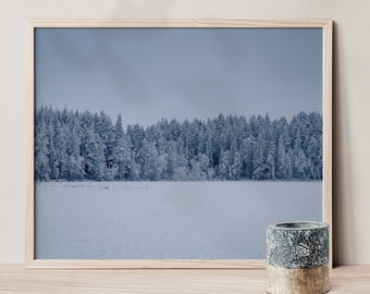 Frozen Finnish Forest – Winter Wall Art Print, Finland Photography, Nordic Nature Poster, Snowy Landscape Decor
