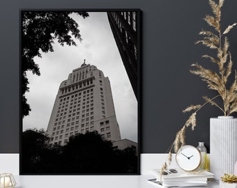 Farol Santander | São Paulo Poster, Brazil Wall Art, Brazilian Gifts, South America Poster, Home Decor Wall Art, Photography Prints