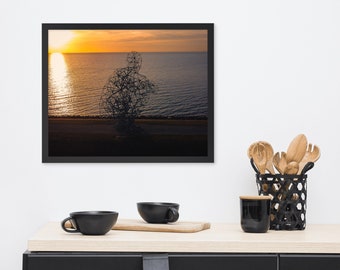 Antony Gormley Exposure Statue | Netherlands Poster, Netherlands Wall Art, Aerial Photography, Home Wall Decor, Office Wall Art, Bedroom Art
