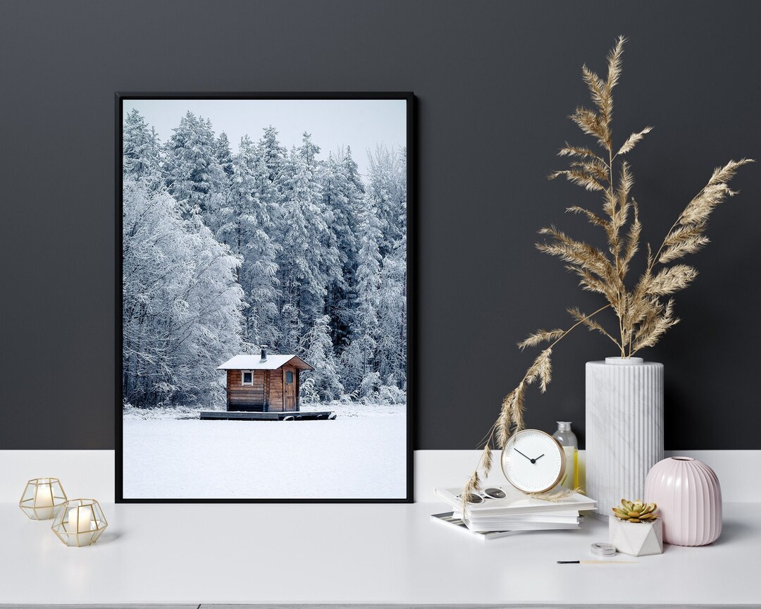 Small Cabin in Winter Wonderland - Etsy