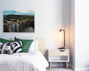 Ruhr-Viadukt Herdecke | Germany Wall Art, Germany Print, Viaduct Aerial Print, Aerial Photography Prints, Home Wall Decor, Office Wall Art