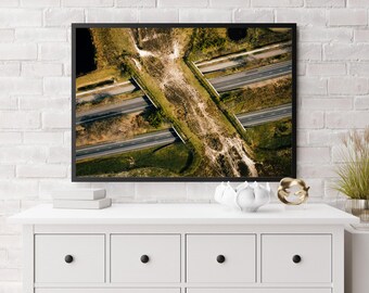 Ecoduct Dwingelderveld | Netherlands Print, Aerial Photography Prints, Living Room Wall Decor, Office Wall Decor, Bedroom Wall Art Print