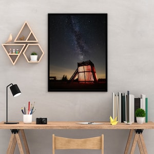 Sky Platform Under The Stars | Galaxy Wall Art, Milky Way Canvas, Milky Way Print, Night Sky Wall Art, Home Wall Decor, Living Room Decor