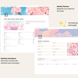 Cute Aesthetic Notion Template Notion Daily Planner Template Calendar ...