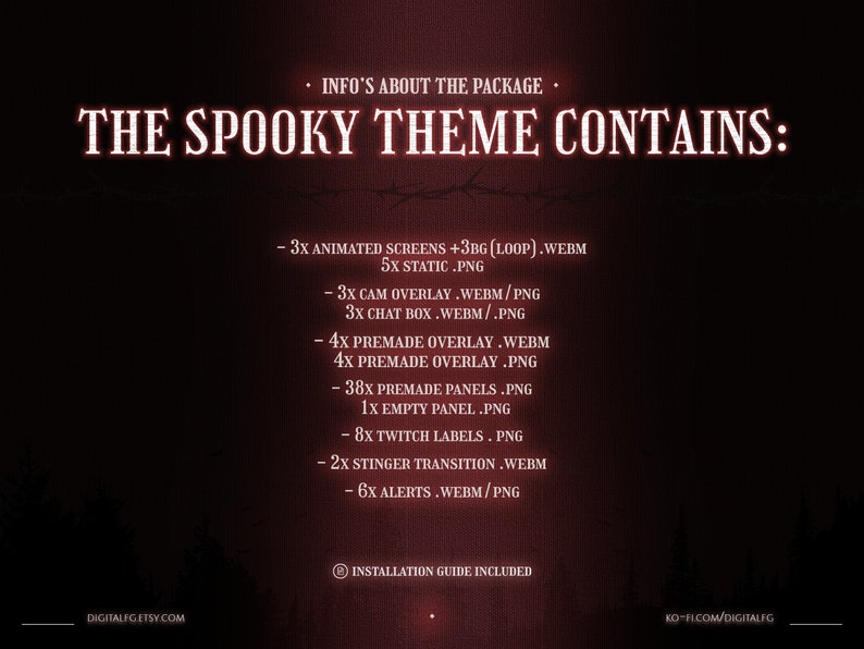 Red Spooky Red Spooky Theme Animated Twitch Overlay | Kick, Youtube, OBS and ...