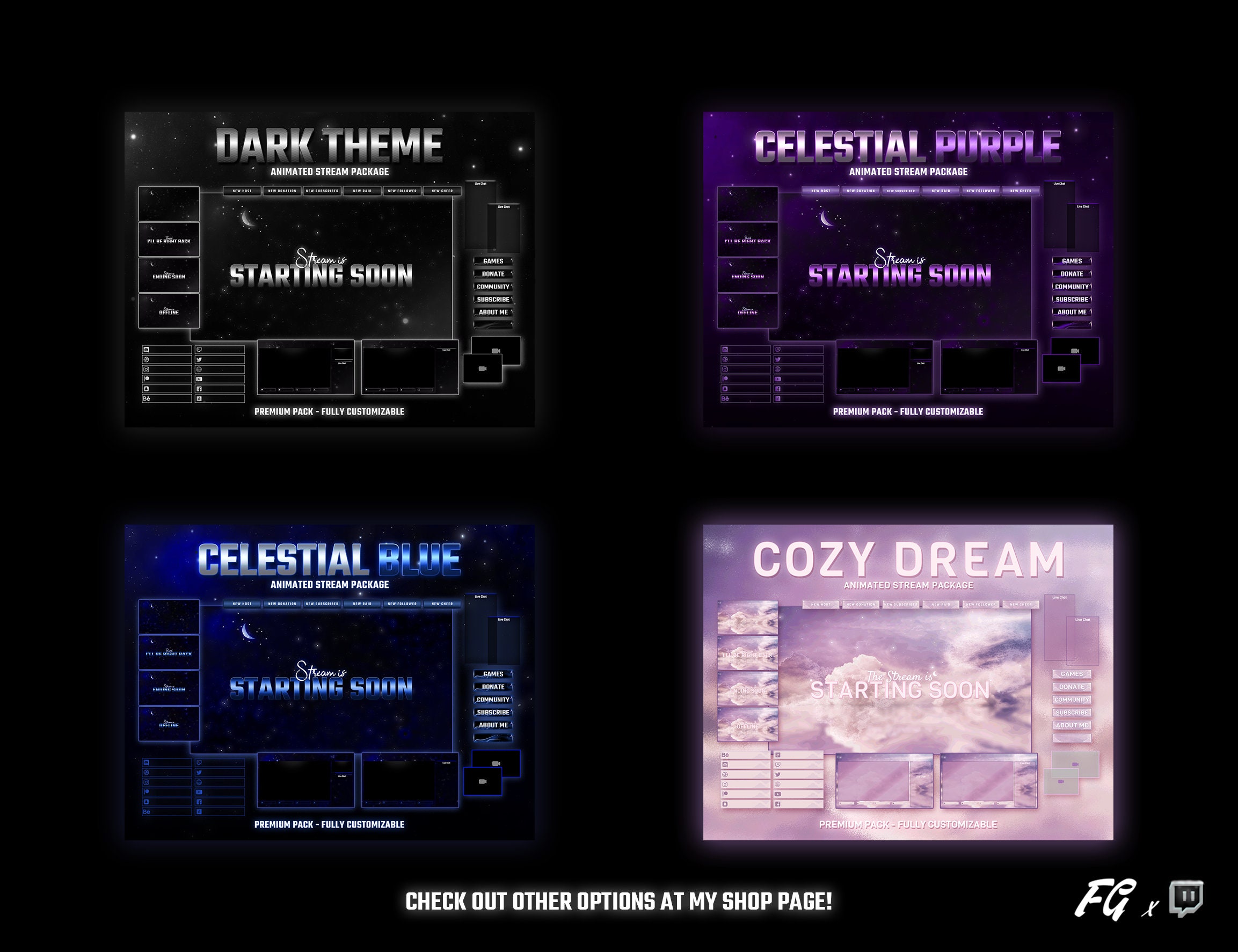 Red Theme Animated Stream Alerts for TWITCH | Streamlabs and ...