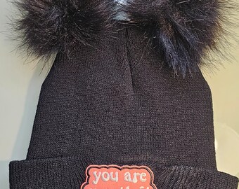 Winter Hat for Mental Health Support ~ You Are Worth It