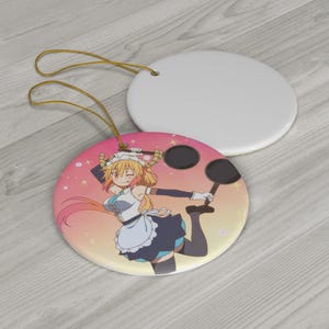 Dragon Maid Anime holiday Ornament | Anime Holiday Gift | Custom Ornaments | Custom anime gifts & merch