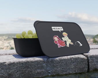 Custom Anime Character Bento Box with Band and Utensils | PLA Bento| Gift for Her & Him