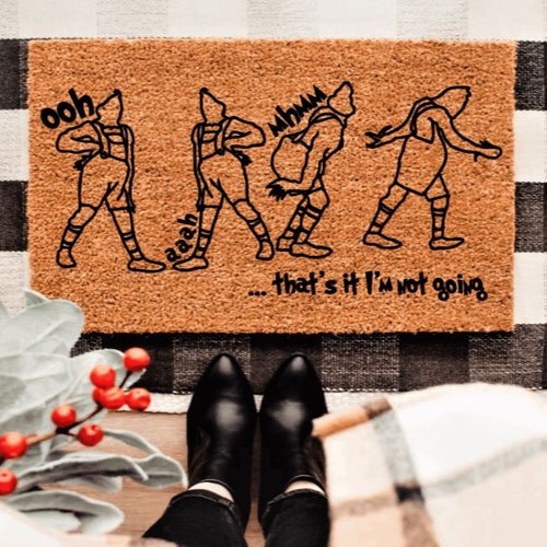 Grinch - That's It I'm Not Going Poses Deurmat | Winter | Aangepaste deurmat | Vakantie | Cadeau-idee | Kerstdeurmat | Grinch