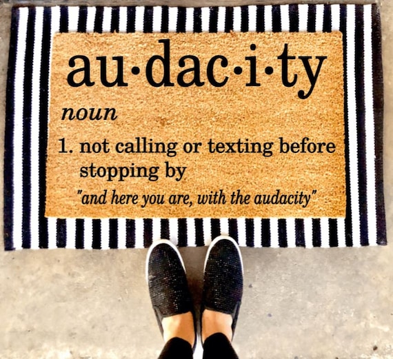 Audacity Definition Doormat Introvert Custom Doormat Holiday