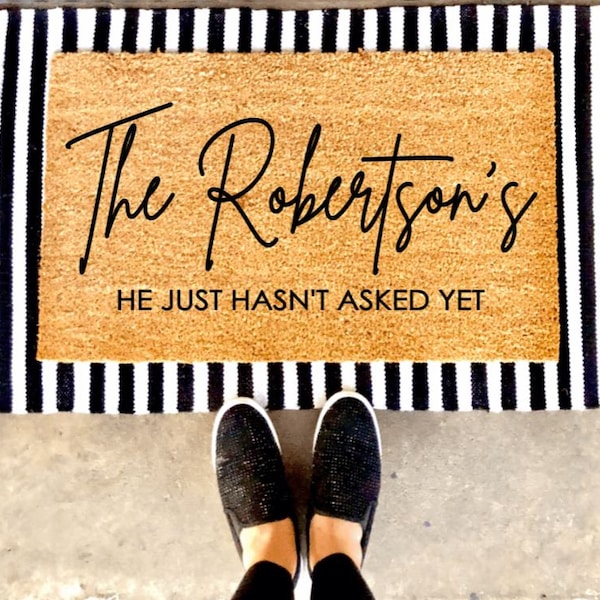 Hasnt Asked Doormat Etsy