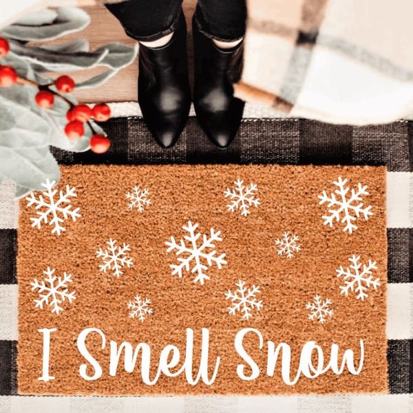 I Smell Snow Doormat | Gilmore Girls | Winter | Custom Doormat | Holiday | Gift Idea | Christmas |