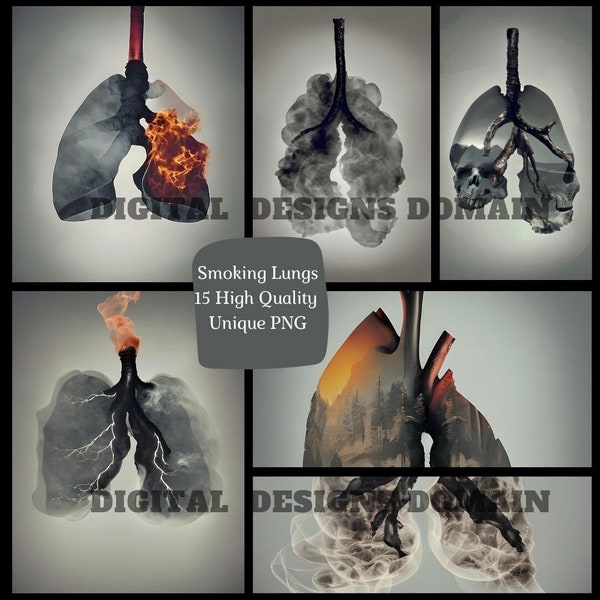 Stop Smoking Digital Art - Powerful stop Smoking Illustration, Visual Reminder for Smoke-Free , PNG Download for Health Awareness