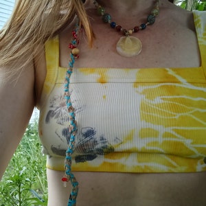Eco printed crop top《earth friendly clothing《handmade《botanically dyed floral crop top《unique《naturally dyed crop top《ecoprint《 gift