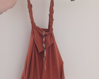 Repurposed Clothing Bag《Sling Bag《 Shoulder Bag《Cloth Bag《Mushroom Bag