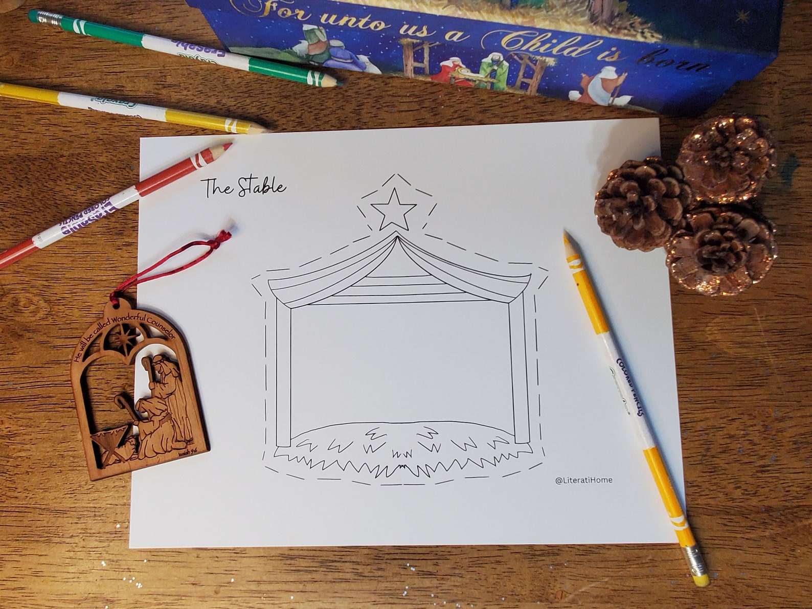Mini Nativity Christmas | Color Your Own and Pretend Puppets | Jesus ...