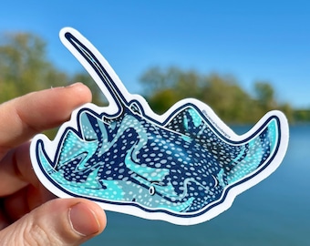 Sticker Mantaray, décalcomanie en vinyle océan, 3 pouces
