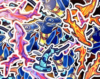 Lot d'autocollants requin-marteau : autocollants artistiques en vinyle