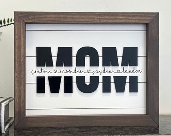 Personalized Mother’s Day Sign, Mother’s Day Gift, Mother’s Day, Gift for Mom, Children’s name sign, Mom sign