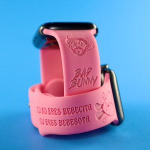 Bad Bunny | Engraved silicon Apple Watch Band