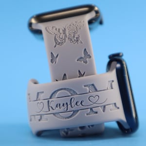 Mom | Engraved silicon Apple Watch Band, Personalized with Children Names