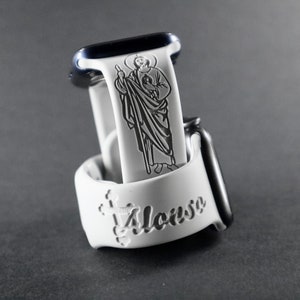 San Judas Tadeo |  St. Jude Thaddeus | Engraved silicon Apple Watch Band
