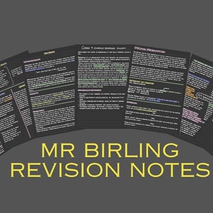 Mr Birling Student Notes/ An Inspector Calls Study Guide/ GCSE English Literature/ Revision Notes/ Character Revision Papers