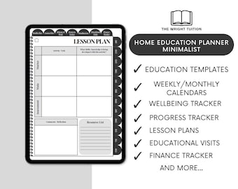 Ultieme digitale planner voor thuisonderwijs - minimalistisch / planner voor thuisonderwijs / lesplan / werkschema / digitale kalender / goodnotesplanner