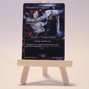 Conquérant assoiffé de sang, carte proxy MTG, deck Commander ou FNM, illustration complète Alter 1