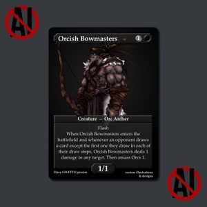 Orcish Bowmasters MTG Proxy Card: Full Art, Commander Deck - Etsy Orcish Bowmasters MTG Proxy Card: Full Art, Commander Deck - Etsy