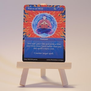 Force of Will, MTG Proxy Card, Commander deck ou FNM, Full Art Alter