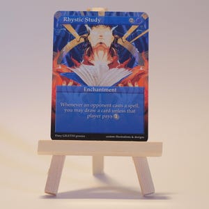 Rhystic Study、MTGプロキシカード、統率者デッキまたはFNM、フルアート版