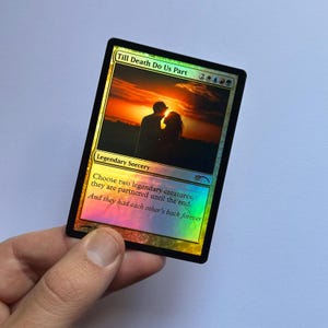 Carte-cadeau personnalisée parodie Magic The Gathering / Fait main