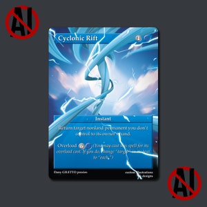 Faille cyclonique, carte proxy MTG, deck Commander ou FNM, retouche artistique complète