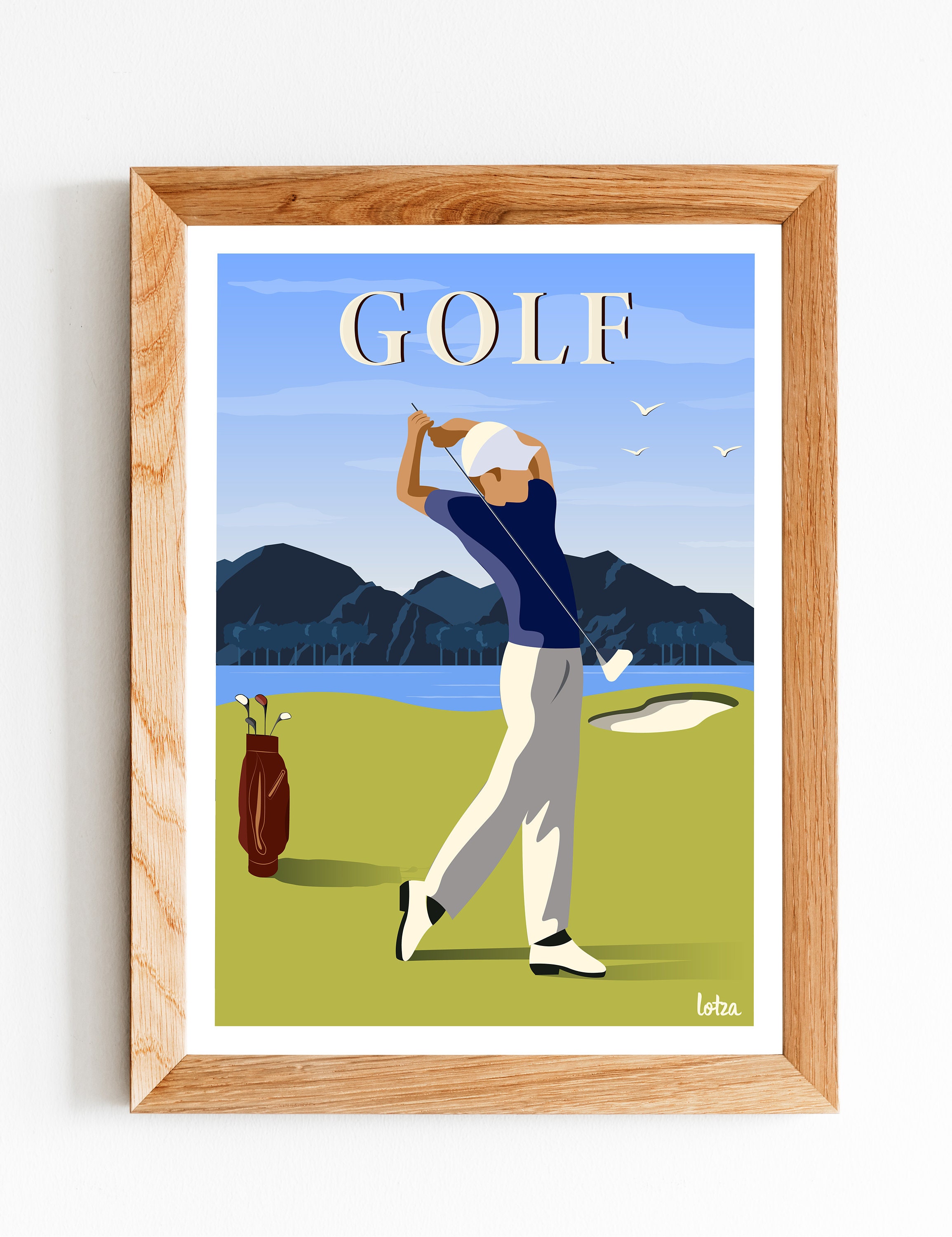 Golf Poster - Sport | Minimalist Vintage Poster | Travel Poster