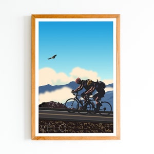 Poster Cycling - Sport - Mountain | Vintage Minimalist Poster | Travel Poster | Travel Poster | Interior decoration