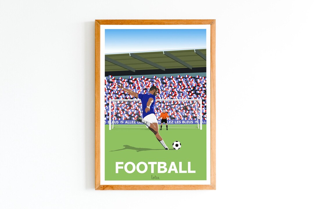Football Poster - Sport | Minimalist Vintage Poster | Travel Poster ...
