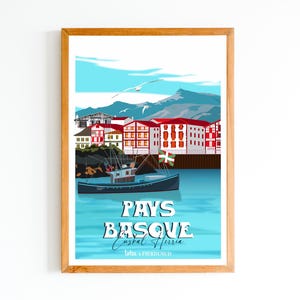Basque Country Poster - South West | Minimalist Vintage Poster | Travel Poster | Interior Decoration