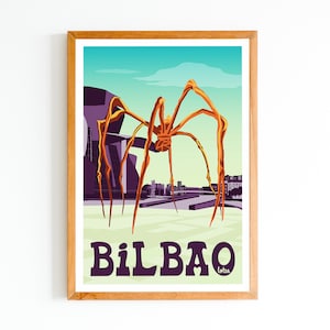 Poster Bilbao - Basque Country - Spain | | Vintage Minimalist Poster | Travel Poster | Travel Poster | Interior decoration