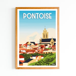 Poster Pontoise - Île de France | Vintage Minimalist Poster | Travel Poster | Travel Poster | Interior decoration