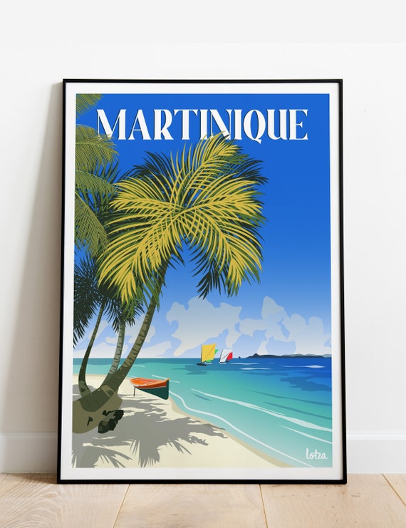 Poster De Voyage Vintage Grande Anse Île De La Réunion Sur Toile