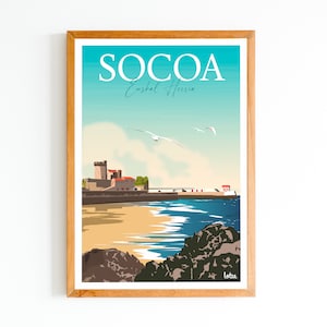 Socoa Poster - Basque Country | Vintage Minimalist Poster | Travel Poster | Travel Poster | Interior decoration