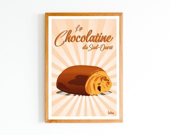 Southwest Chocolatine Poster | Vintage Minimalist Poster | Travel Poster | Travel Poster | Interior decoration