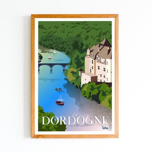 Poster Dordogne - Périgord | Vintage Minimalist Poster | Travel Poster | Travel Poster | Interior decoration