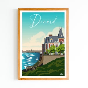 Poster Dinard - Brittany | Vintage Minimalist Poster | Travel Poster | Travel Poster | Interior decoration