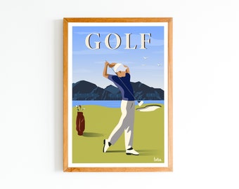 Golf Poster - Sport | Vintage Minimalist Poster | Travel Poster | Travel Poster | Interior decoration