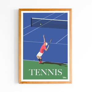 Tennis poster (US Open version) | Vintage Minimalist Poster | Travel Poster | Travel Poster | Interior decoration